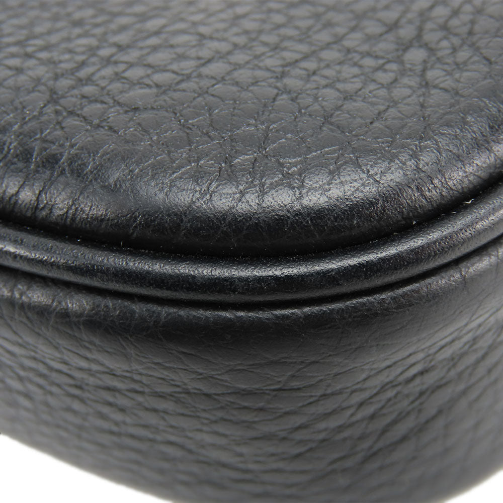 COACH Shoulder Bag F73952 leather black Women Used Authentic