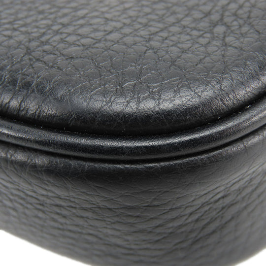 COACH Shoulder Bag F73952 leather black Women Used Authentic