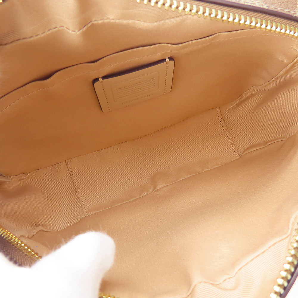 COACH Shoulder Bag CA172 PVC, Leather beige Signature Jamie Camera Bag Women Used Authentic