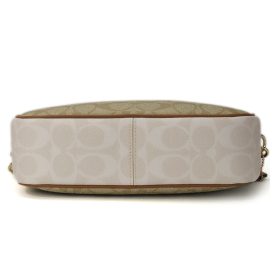 COACH Shoulder Bag CA172 PVC, Leather beige Signature Jamie Camera Bag Women Used Authentic