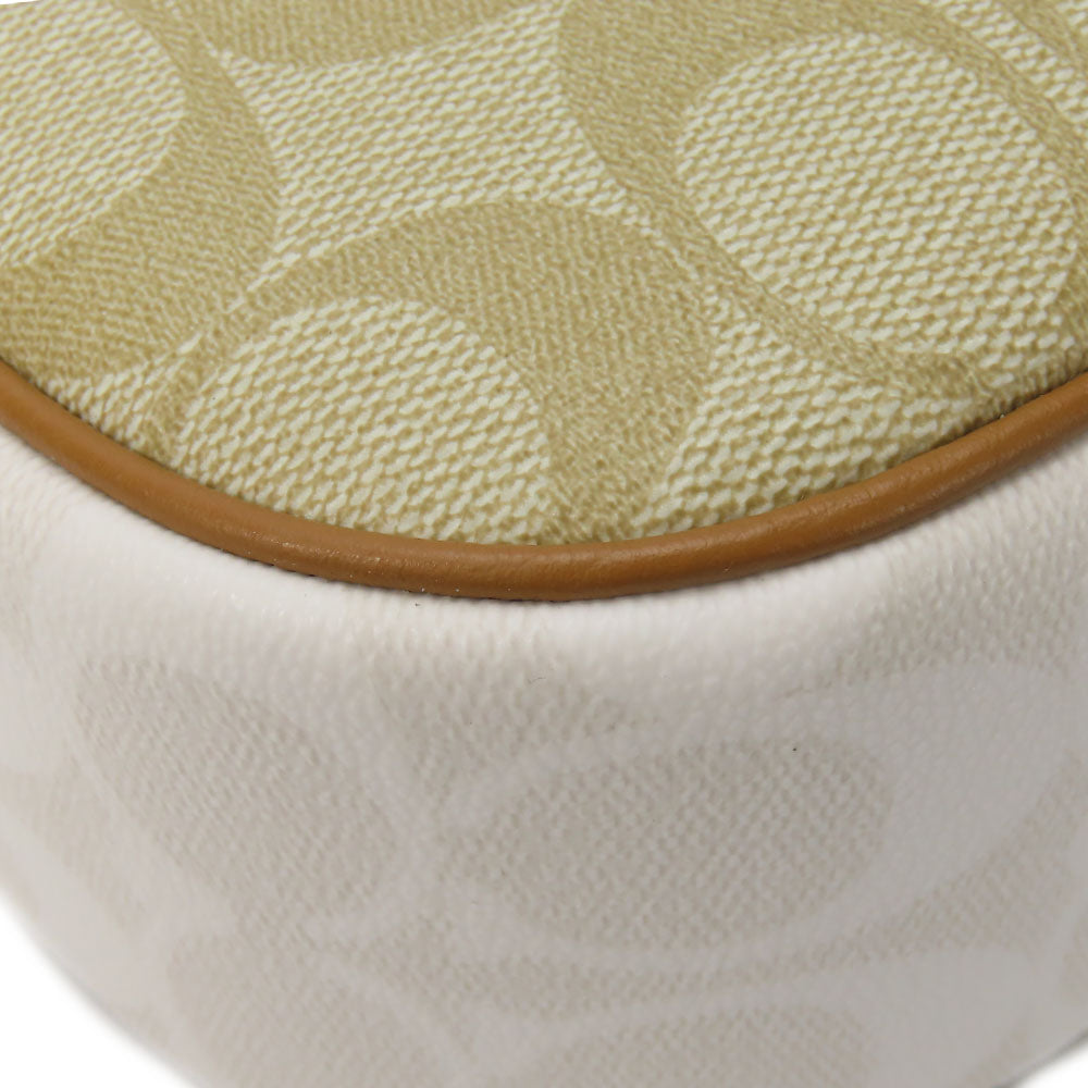 COACH Shoulder Bag CA172 PVC, Leather beige Signature Jamie Camera Bag Women Used Authentic