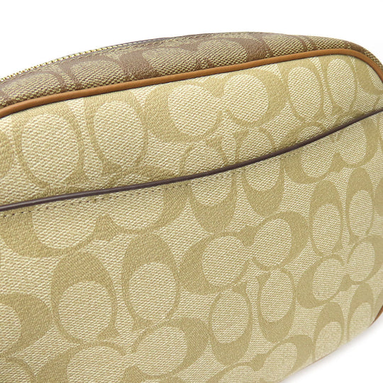 COACH Shoulder Bag CA172 PVC, Leather beige Signature Jamie Camera Bag Women Used Authentic