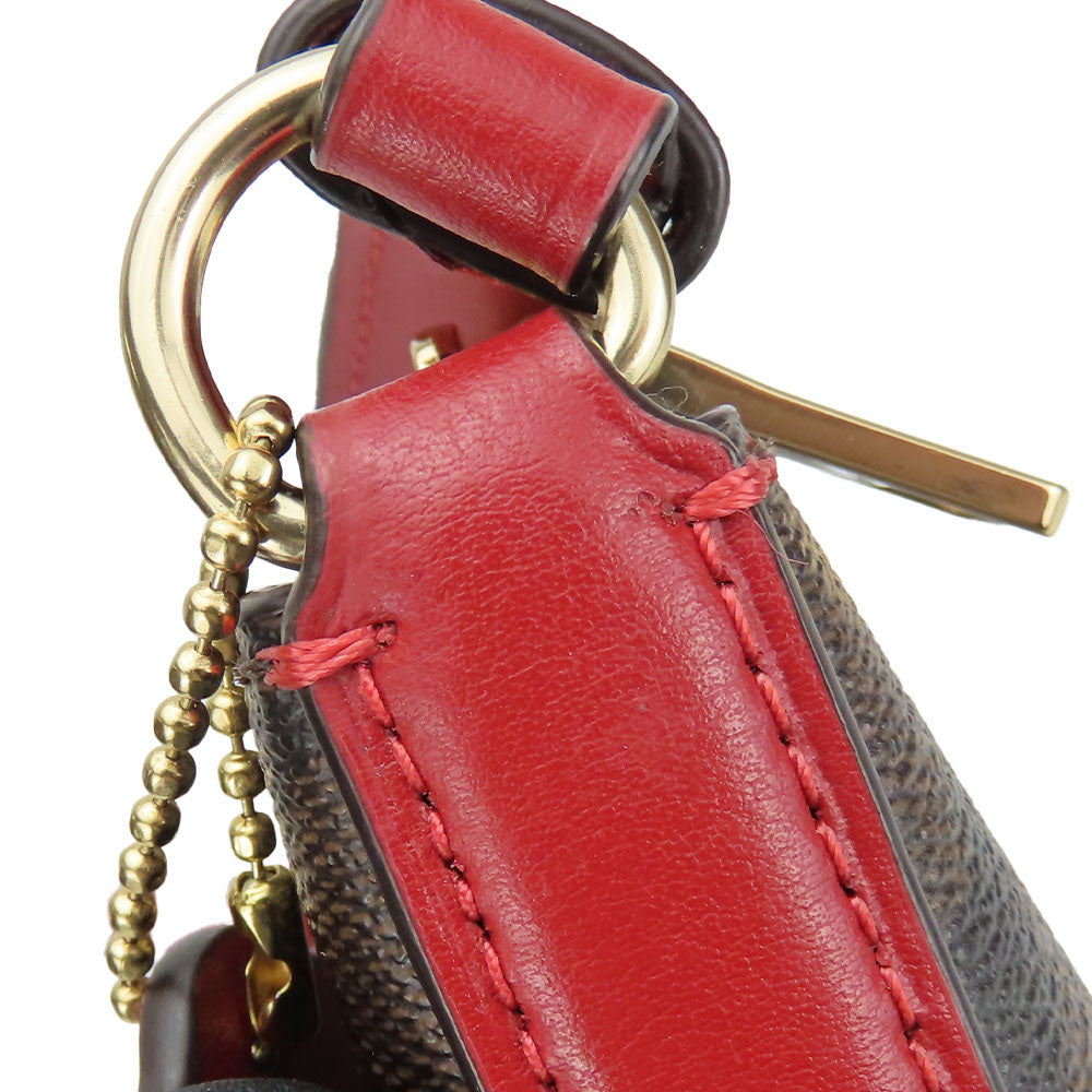 COACH Shoulder Bag C1554 PVC, Leather Brown Signature Women Used Authentic