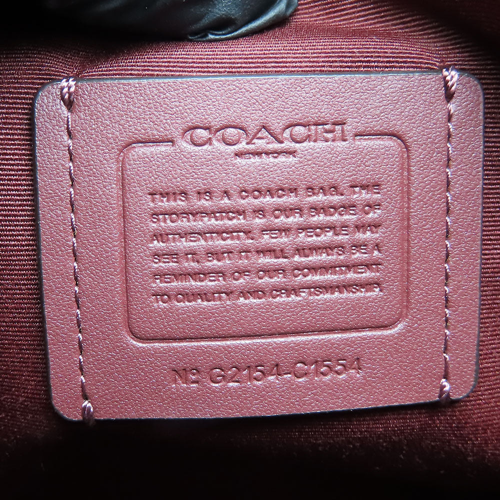 COACH Shoulder Bag C1554 PVC, Leather Brown Signature Women Used Authentic