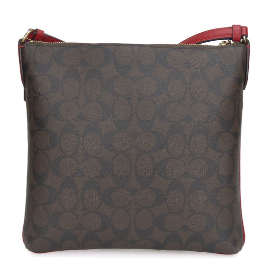 COACH Shoulder Bag C1554 PVC, Leather Brown Signature Women Used Authentic