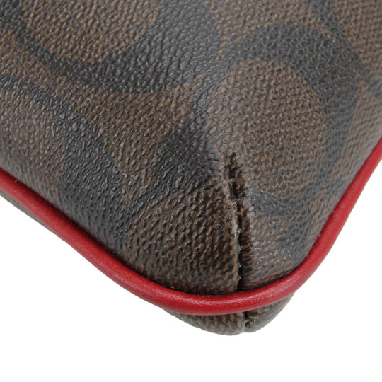 COACH Shoulder Bag C1554 PVC, Leather Brown Signature Women Used Authentic