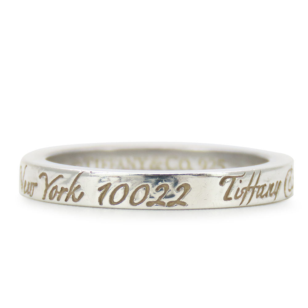 TIFFANY&Co. Ring Silver925 Silver New York Notes narrowing Women Used Authentic
