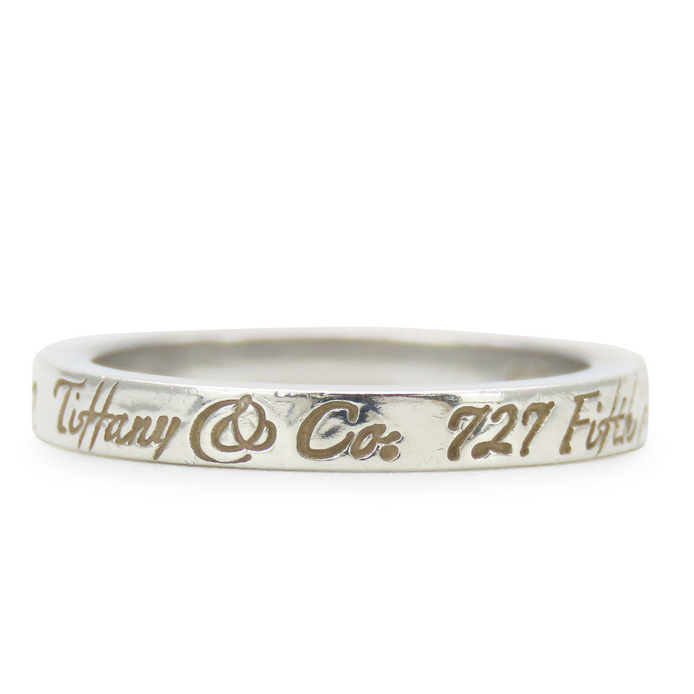 TIFFANY&Co. Ring Silver925 Silver New York Notes narrowing Women Used Authentic