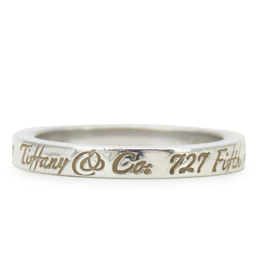 TIFFANY&Co. Ring Silver925 Silver New York Notes narrowing Women Used Authentic