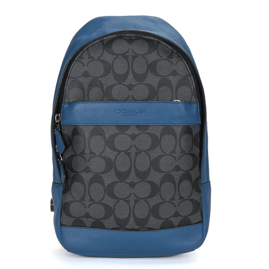 COACH Shoulder Bag F72043 Leather, PVC black Signature mens Used Authentic