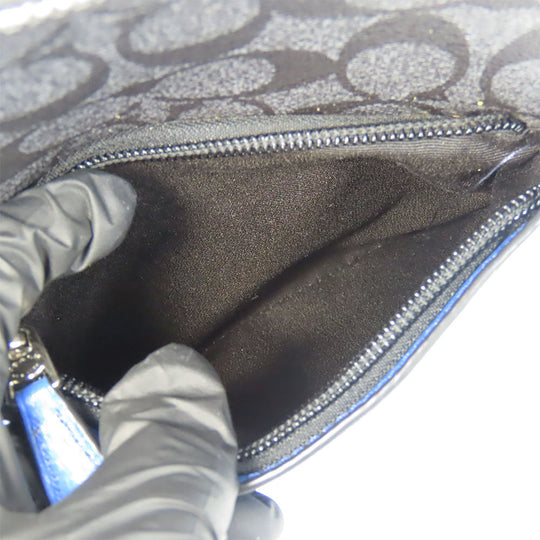 COACH Shoulder Bag F72043 Leather, PVC black Signature mens Used Authentic