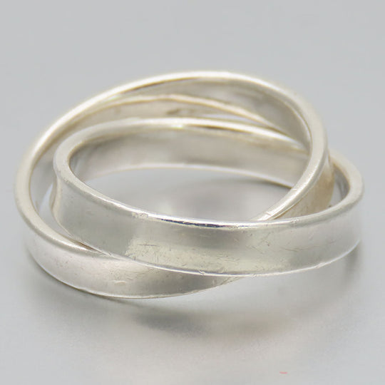 TIFFANY&Co. Ring Silver925 Silver 1837 Interlocking Women Used Authentic