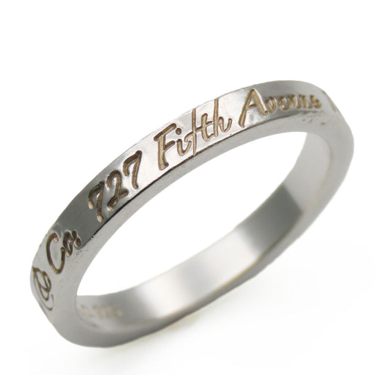 TIFFANY&Co. Ring Silver925 Silver New York Notes Narrow