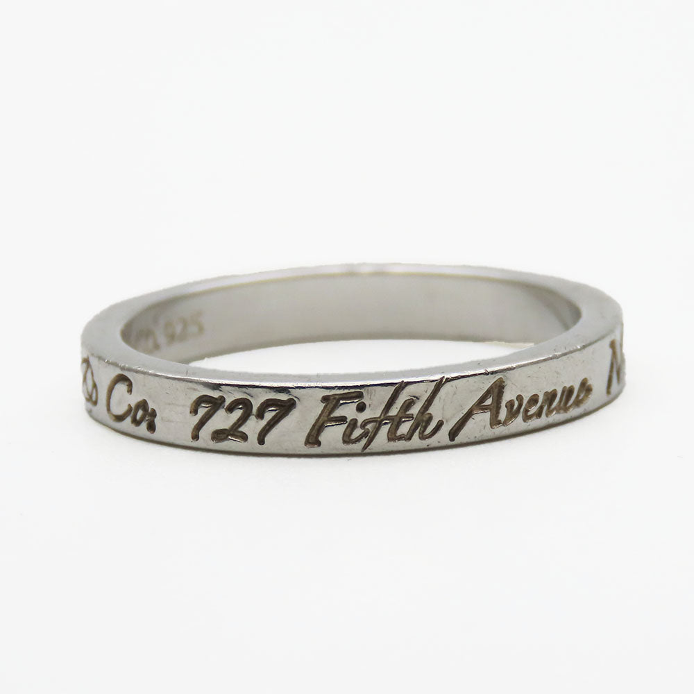 TIFFANY&Co. Ring Silver925 Silver New York Notes Narrow
