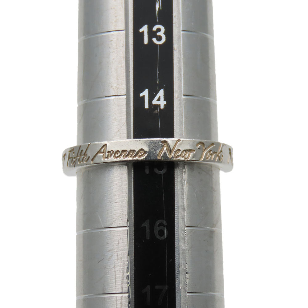 TIFFANY&Co. Ring Silver925 Silver New York Notes Narrow