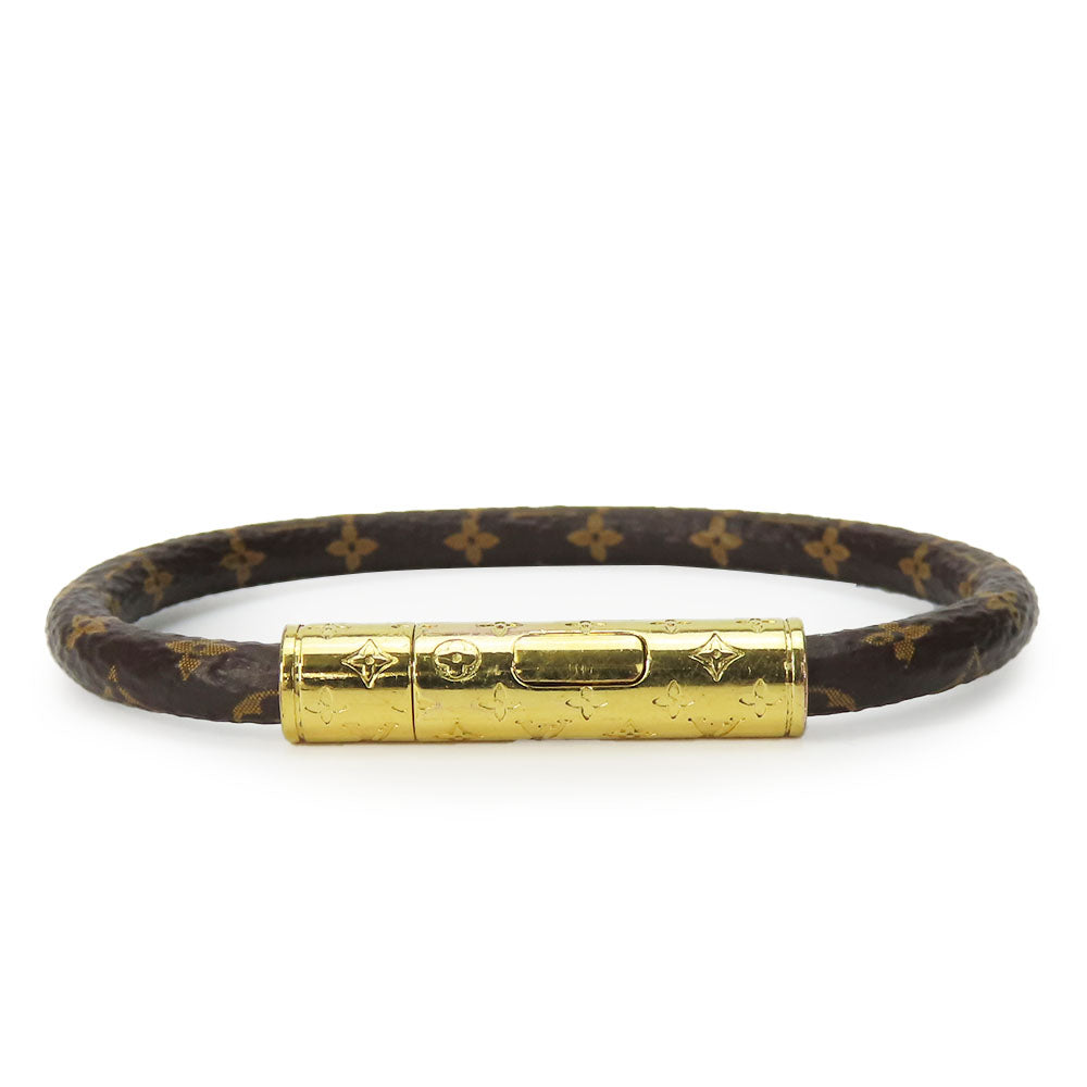 LOUIS VUITTON bracelet M8274F Monogram, Metal Brown Bracelet LV Confidential Women Used Authentic