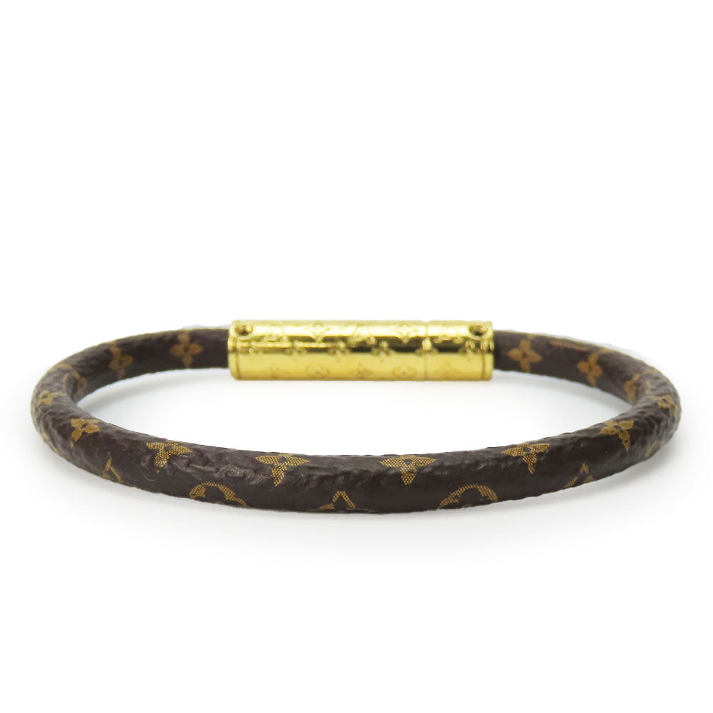 LOUIS VUITTON bracelet M8274F Monogram, Metal Brown Bracelet LV Confidential Women Used Authentic