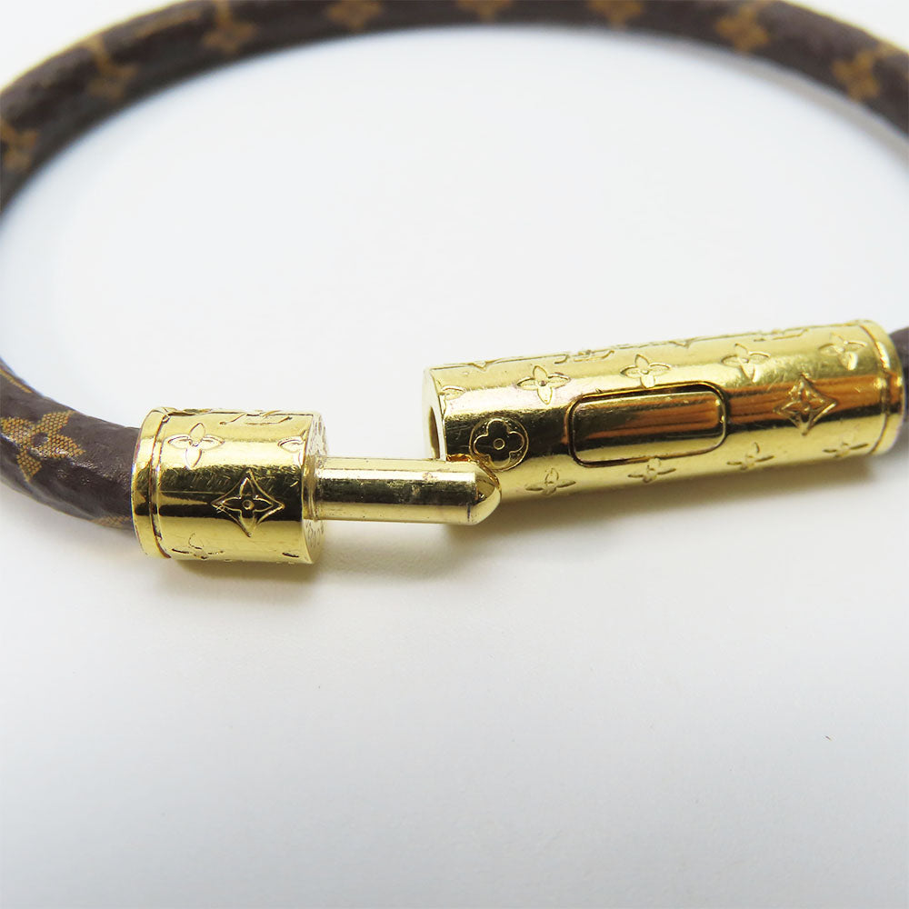 LOUIS VUITTON bracelet M8274F Monogram, Metal Brown Bracelet LV Confidential Women Used Authentic