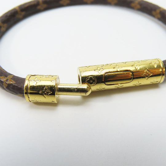 LOUIS VUITTON bracelet M8274F Monogram, Metal Brown Bracelet LV Confidential Women Used Authentic