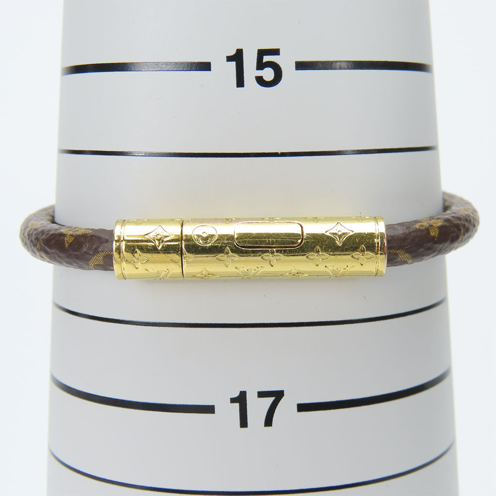 LOUIS VUITTON bracelet M8274F Monogram, Metal Brown Bracelet LV Confidential Women Used Authentic