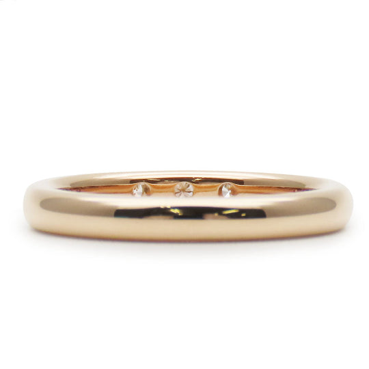 TIFFANY&Co. Ring K18 pink gold, diamond Pink gold Elsa Peretti Stacking bundling Women Used Authentic