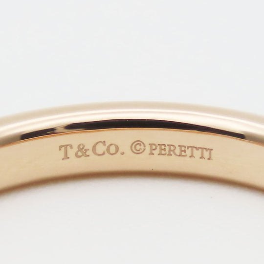 TIFFANY&Co. Ring K18 pink gold, diamond Pink gold Elsa Peretti Stacking bundling Women Used Authentic