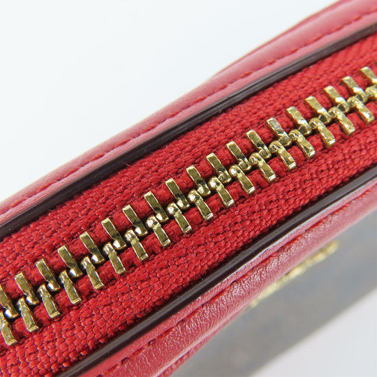 COACH Shoulder Bag F76674 Leather, PVC Red Signature Women Used Authentic