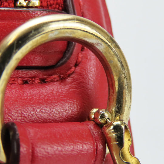 COACH Shoulder Bag F76674 Leather, PVC Red Signature Women Used Authentic