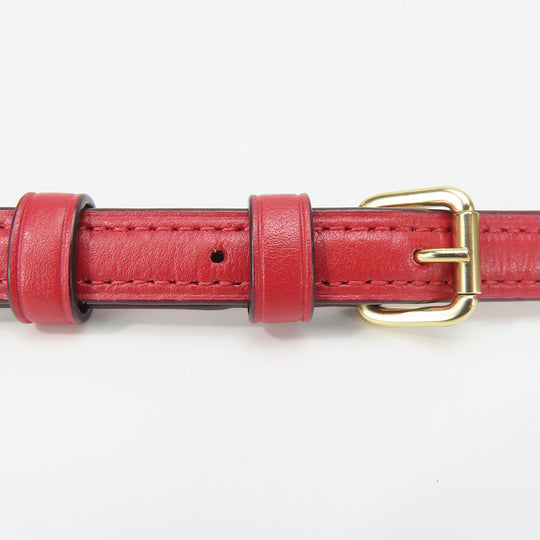 COACH Shoulder Bag F76674 Leather, PVC Red Signature Women Used Authentic