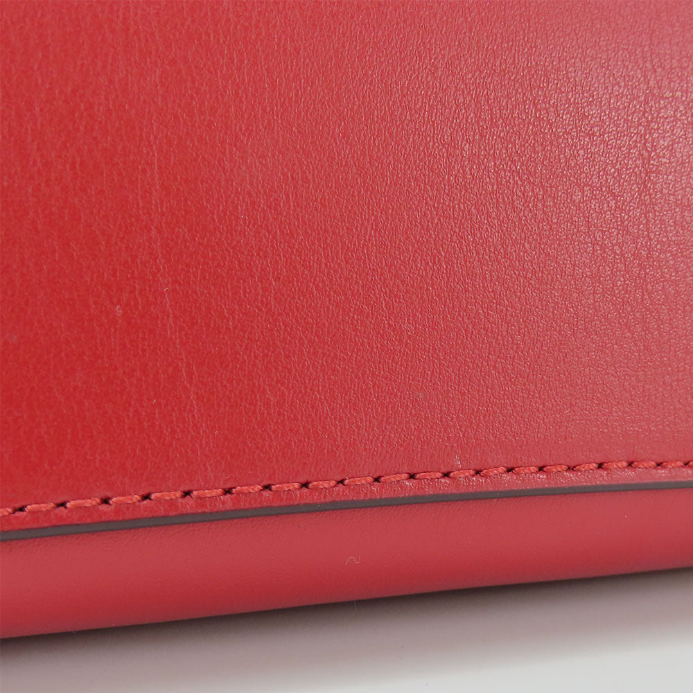 COACH Shoulder Bag F76674 Leather, PVC Red Signature Women Used Authentic