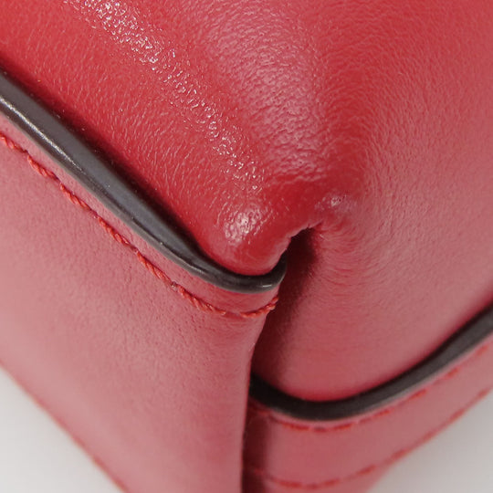 COACH Shoulder Bag F76674 Leather, PVC Red Signature Women Used Authentic