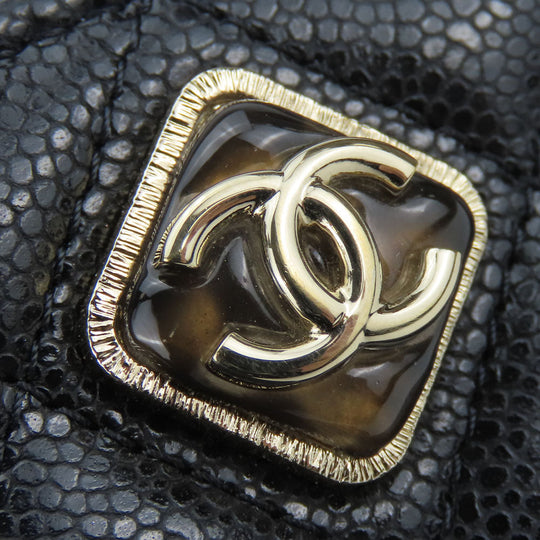 CHANEL Shoulder Bag leather black Women Used Authentic