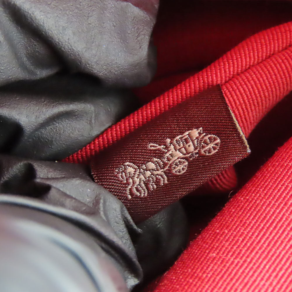 COACH Handbag F84428 leather Red Signature Women Used Authentic