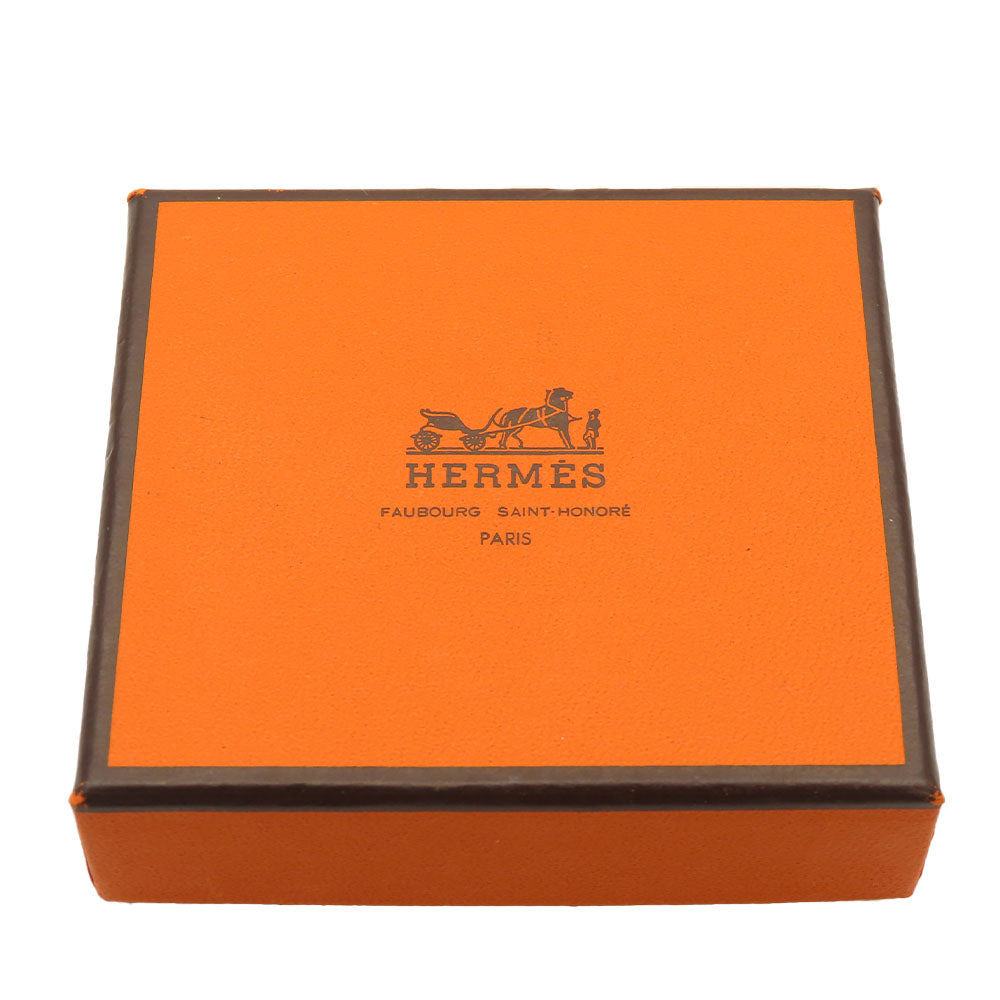 HERMES Bag charm Leather, Silver925 Brown Women Used Authentic