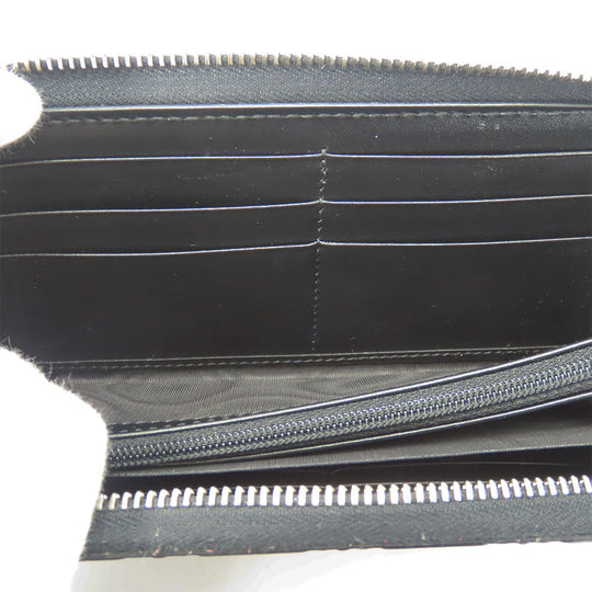 GUCCI Long Wallet Purse 473928 Guccisima black unisex(Unisex) Used Authentic
