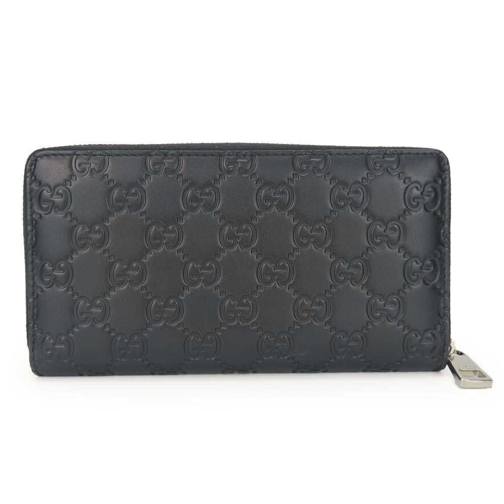 GUCCI Long Wallet Purse 473928 Guccisima black unisex(Unisex) Used Authentic