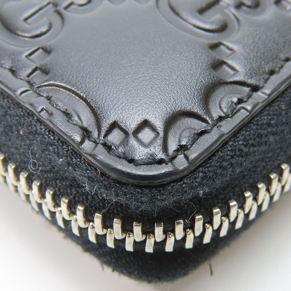 GUCCI Long Wallet Purse 473928 Guccisima black unisex(Unisex) Used Authentic