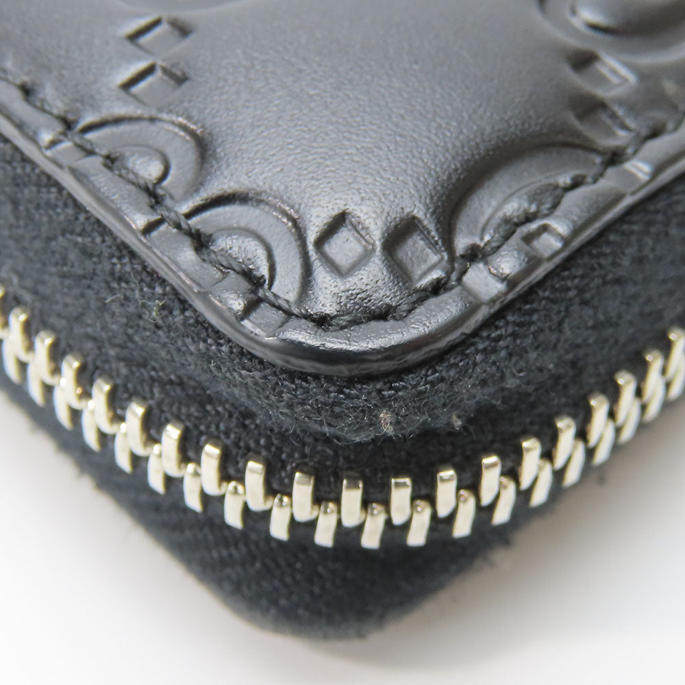 GUCCI Long Wallet Purse 473928 Guccisima black unisex(Unisex) Used Authentic