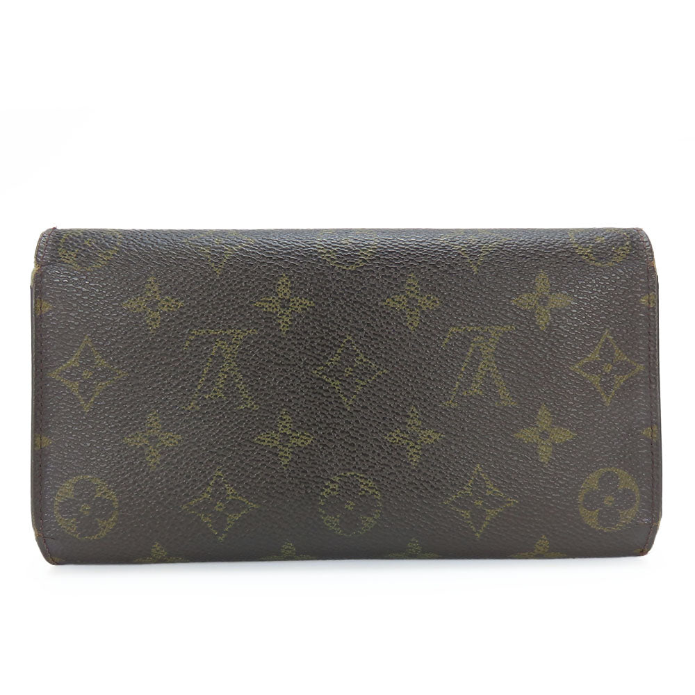 LOUIS VUITTON Long Wallet Purse M61217 Monogram Brown Portofeuil International Women Used Authentic