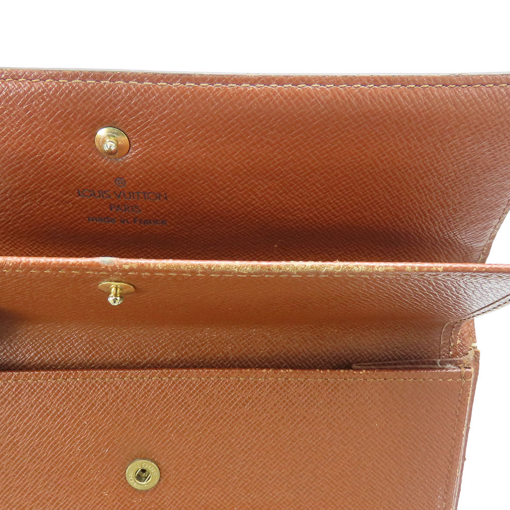 LOUIS VUITTON Long Wallet Purse M61217 Monogram Brown Portofeuil International Women Used Authentic