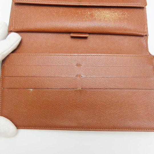 LOUIS VUITTON Long Wallet Purse M61217 Monogram Brown Portofeuil International Women Used Authentic