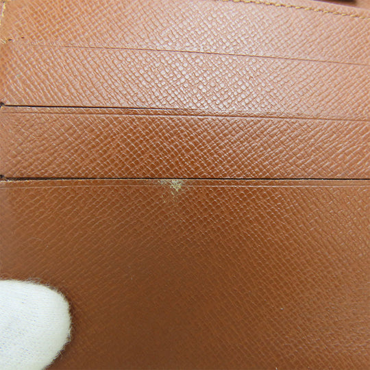LOUIS VUITTON Long Wallet Purse M61217 Monogram Brown Portofeuil International Women Used Authentic