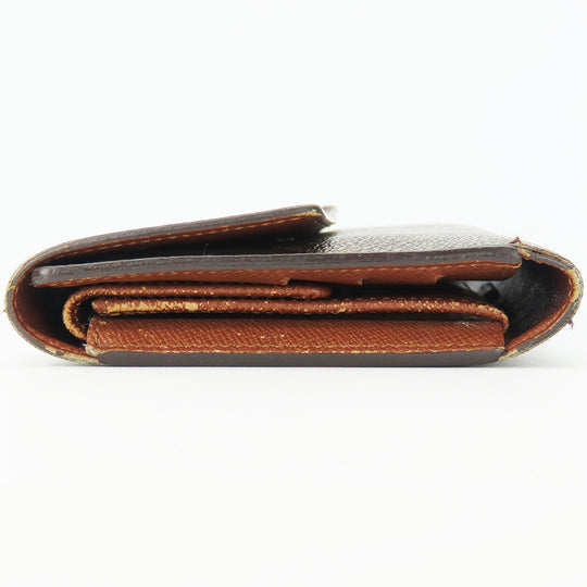 LOUIS VUITTON Long Wallet Purse M61217 Monogram Brown Portofeuil International Women Used Authentic
