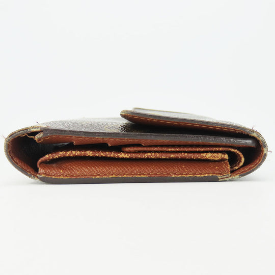 LOUIS VUITTON Long Wallet Purse M61217 Monogram Brown Portofeuil International Women Used Authentic