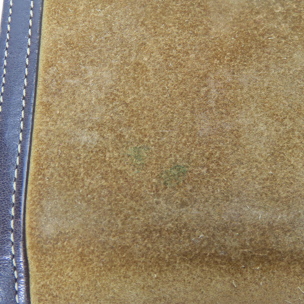 LOEWE Tri-fold wallet Suede, Leather khaki Women Used Authentic