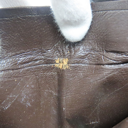 LOEWE Tri-fold wallet Suede, Leather khaki Women Used Authentic
