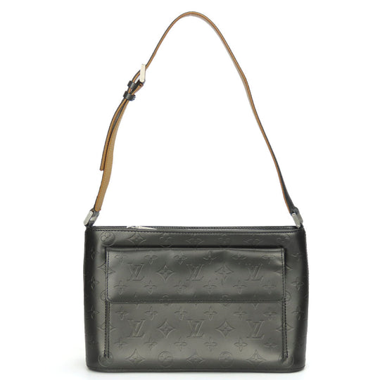 LOUIS VUITTON Shoulder Bag M55122 Monogram mat gray Alston Women Used Authentic