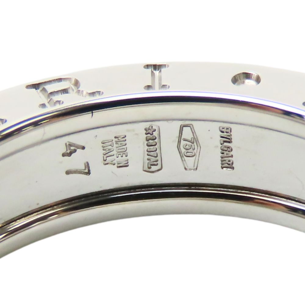 BVLGARI Ring K18 white gold Silver B-zero1 Women 47 Used Authentic