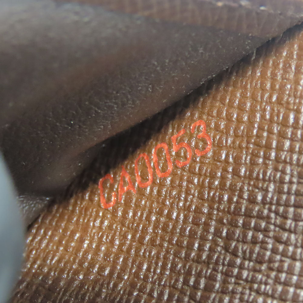 LOUIS VUITTON Bifold Wallet N61668 Damier Brown Compact zip Women Used Authentic