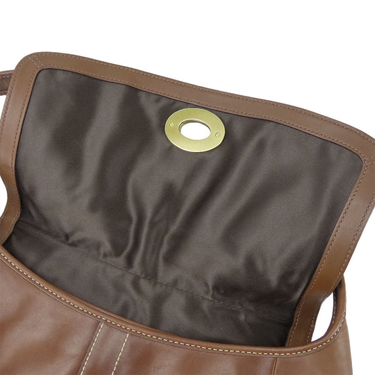 COACH Shoulder Bag 11254 leather Brown Women Used Authentic